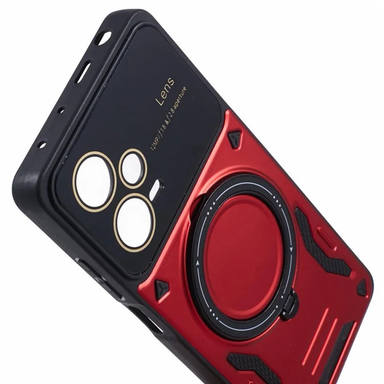 For Xiaomi Redmi Note 12 Pro+ 5G Case PC+TPU Kickstand Phone Cover Compatible with MagSafe
