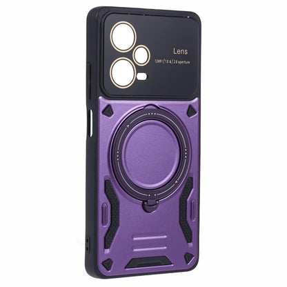 For Xiaomi Redmi Note 12 Pro+ 5G Case PC+TPU Kickstand Phone Cover Compatible with MagSafe