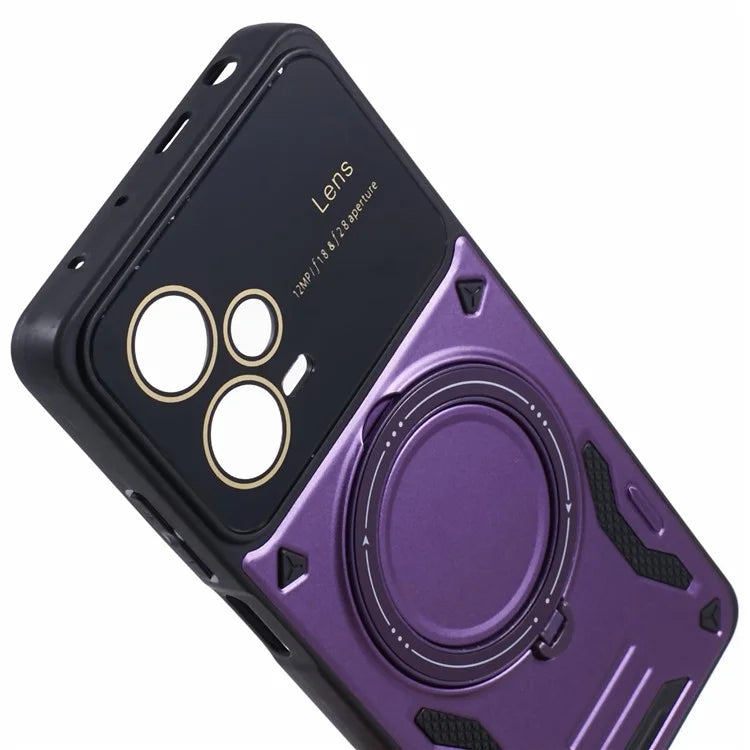 For Xiaomi Redmi Note 12 Pro+ 5G Case PC+TPU Kickstand Phone Cover Compatible with MagSafe