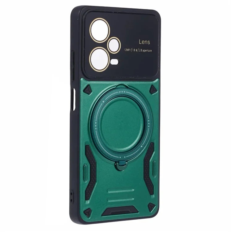 For Xiaomi Redmi Note 12 Pro+ 5G Case PC+TPU Kickstand Phone Cover Compatible with MagSafe