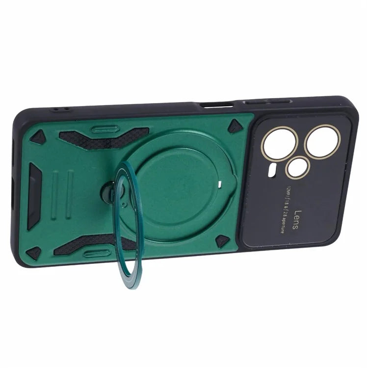 For Xiaomi Redmi Note 12 Pro+ 5G Case PC+TPU Kickstand Phone Cover Compatible with MagSafe
