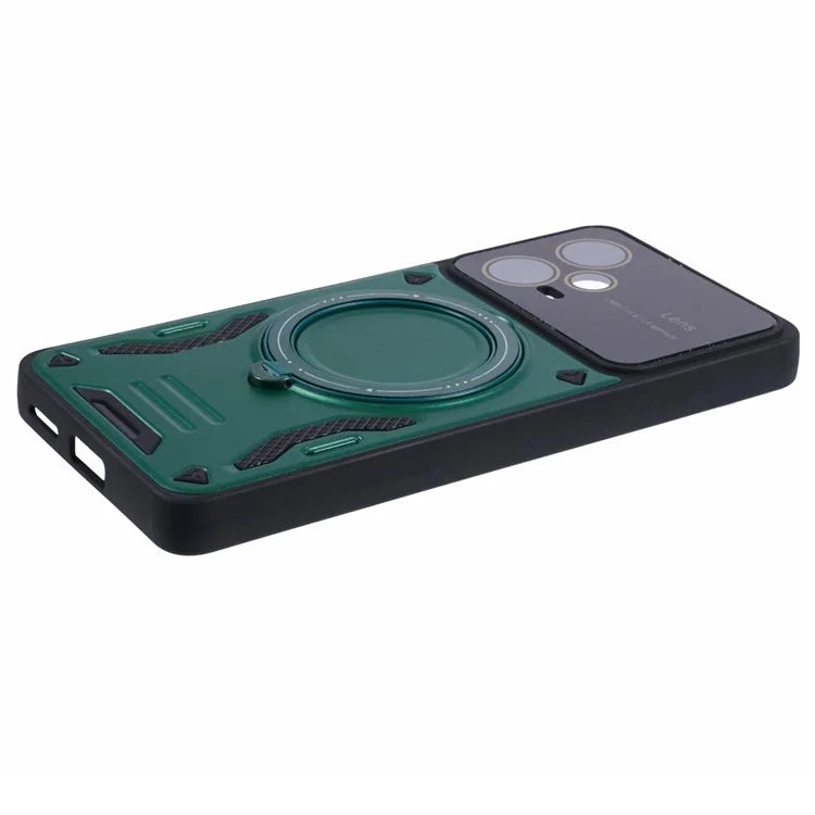 For Xiaomi Redmi Note 12 Pro+ 5G Case PC+TPU Kickstand Phone Cover Compatible with MagSafe
