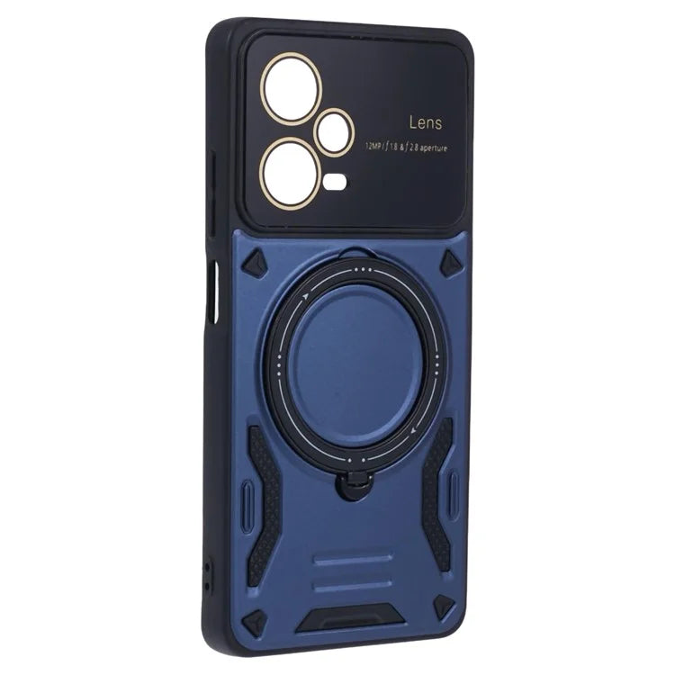 For Xiaomi Redmi Note 12 Pro+ 5G Case PC+TPU Kickstand Phone Cover Compatible with MagSafe