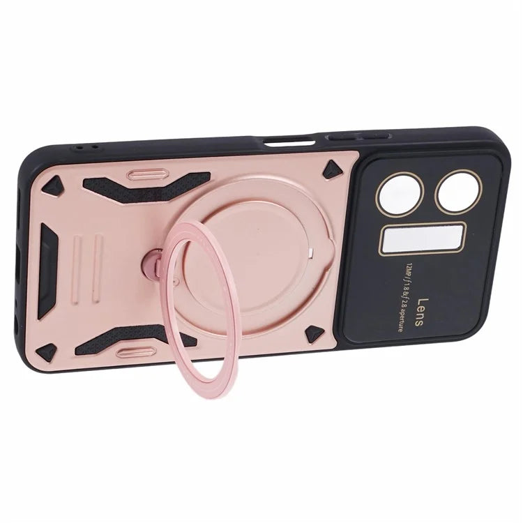 For vivo Y35 4G (2022) / Y22s 4G / Y22 4G Magnetic Case PC+TPU Kickstand Back Phone Cover