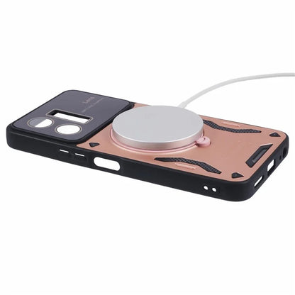 For vivo Y35 4G (2022) / Y22s 4G / Y22 4G Magnetic Case PC+TPU Kickstand Back Phone Cover