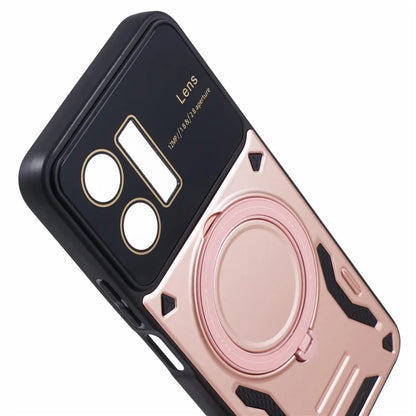 For vivo Y35 4G (2022) / Y22s 4G / Y22 4G Magnetic Case PC+TPU Kickstand Back Phone Cover