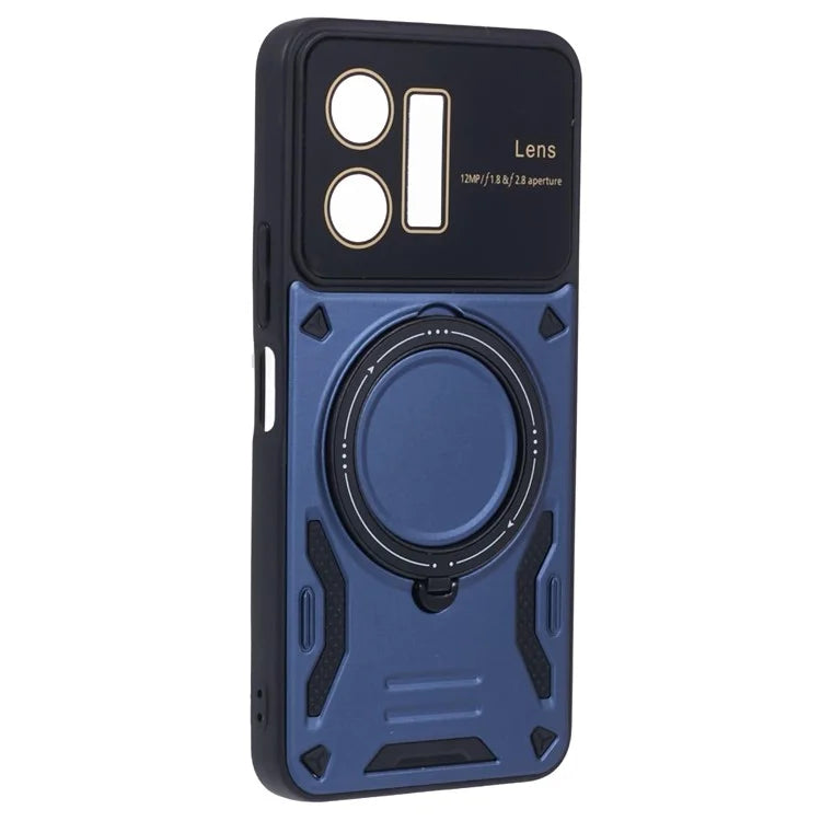 For vivo Y35 4G (2022) / Y22s 4G / Y22 4G Magnetic Case PC+TPU Kickstand Back Phone Cover