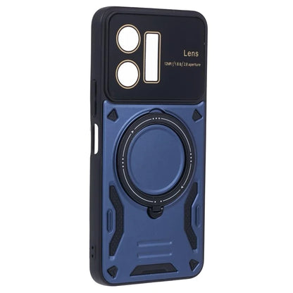 For vivo Y35 4G (2022) / Y22s 4G / Y22 4G Magnetic Case PC+TPU Kickstand Back Phone Cover