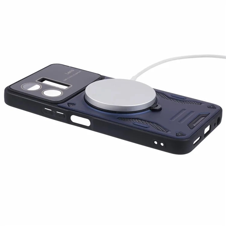 For vivo Y35 4G (2022) / Y22s 4G / Y22 4G Magnetic Case PC+TPU Kickstand Back Phone Cover