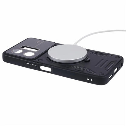 For vivo Y35 4G (2022) / Y22s 4G / Y22 4G Magnetic Case PC+TPU Kickstand Back Phone Cover