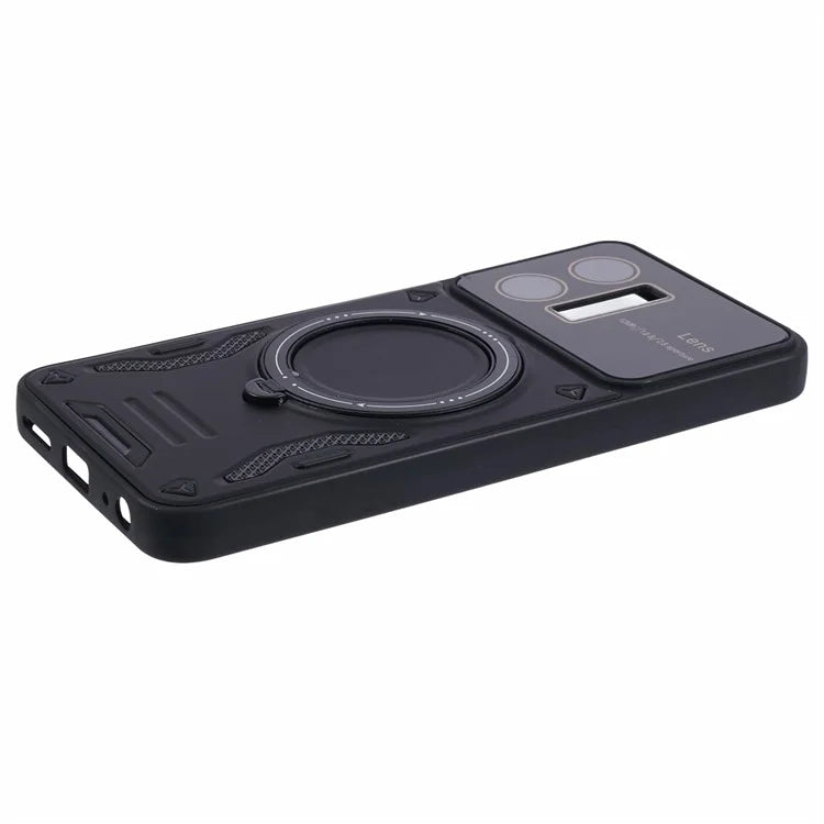 For vivo Y35 4G (2022) / Y22s 4G / Y22 4G Magnetic Case PC+TPU Kickstand Back Phone Cover