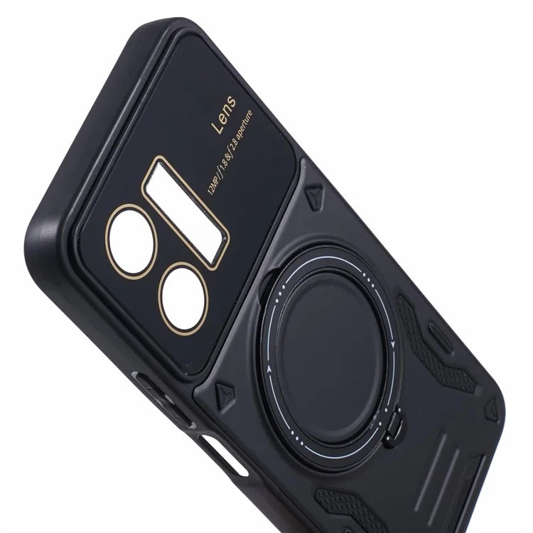 For vivo Y35 4G (2022) / Y22s 4G / Y22 4G Magnetic Case PC+TPU Kickstand Back Phone Cover