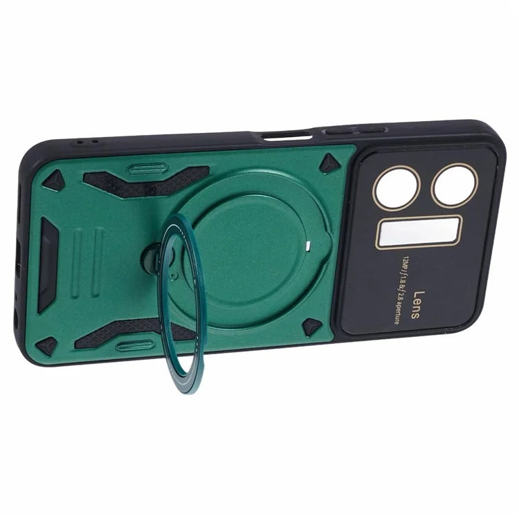 For vivo Y35 4G (2022) / Y22s 4G / Y22 4G Magnetic Case PC+TPU Kickstand Back Phone Cover
