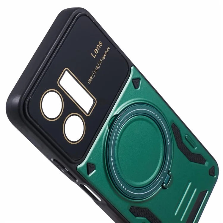 For vivo Y35 4G (2022) / Y22s 4G / Y22 4G Magnetic Case PC+TPU Kickstand Back Phone Cover