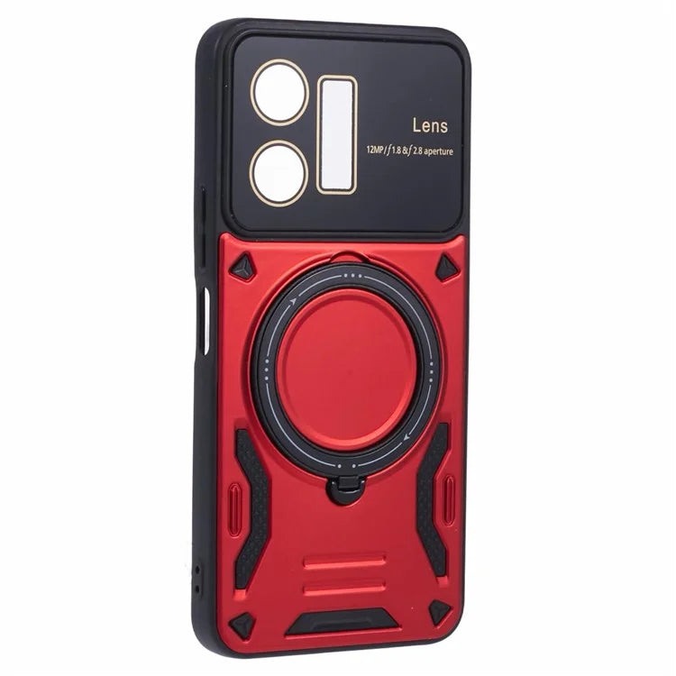 For vivo Y35 4G (2022) / Y22s 4G / Y22 4G Magnetic Case PC+TPU Kickstand Back Phone Cover
