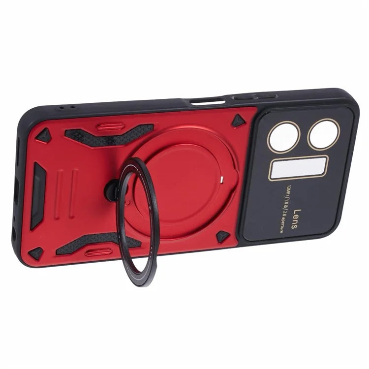 For vivo Y35 4G (2022) / Y22s 4G / Y22 4G Magnetic Case PC+TPU Kickstand Back Phone Cover
