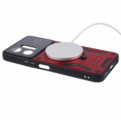 For vivo Y35 4G (2022) / Y22s 4G / Y22 4G Magnetic Case PC+TPU Kickstand Back Phone Cover