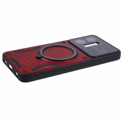 For vivo Y35 4G (2022) / Y22s 4G / Y22 4G Magnetic Case PC+TPU Kickstand Back Phone Cover