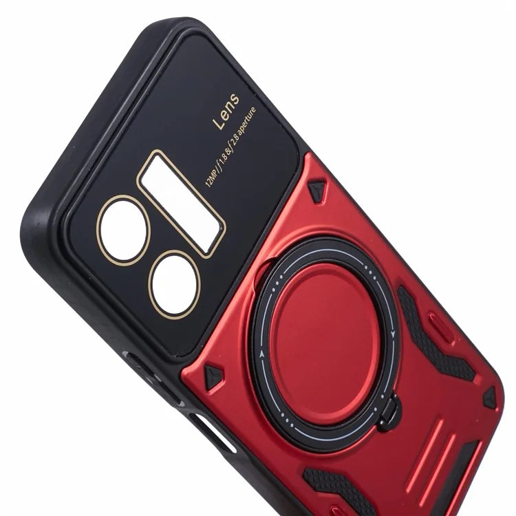 For vivo Y35 4G (2022) / Y22s 4G / Y22 4G Magnetic Case PC+TPU Kickstand Back Phone Cover