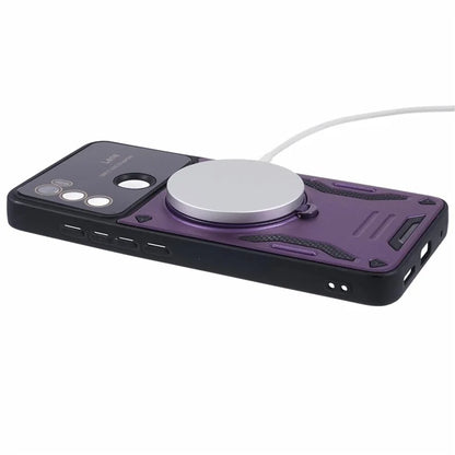 For Motorola Moto G60 Case Magnetic Ring Kickstand PC+TPU Anti-drop Protective Shell