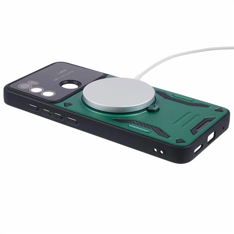 For Motorola Moto G60 Case Magnetic Ring Kickstand PC+TPU Anti-drop Protective Shell