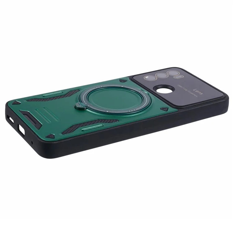 For Motorola Moto G60 Case Magnetic Ring Kickstand PC+TPU Anti-drop Protective Shell