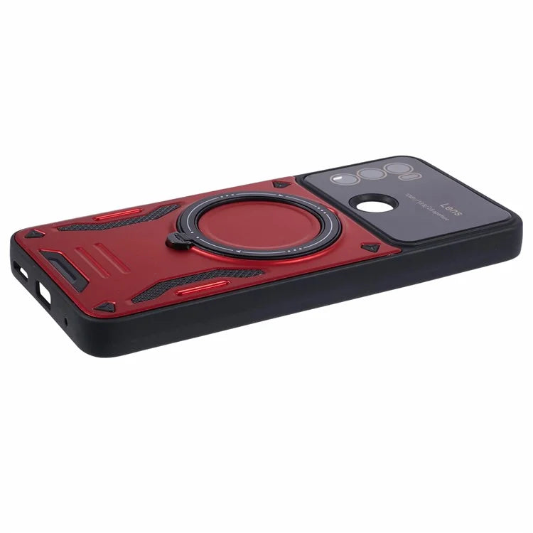 For Motorola Moto G60 Case Magnetic Ring Kickstand PC+TPU Anti-drop Protective Shell