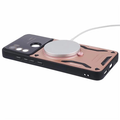 For Motorola Moto G60 Case Magnetic Ring Kickstand PC+TPU Anti-drop Protective Shell