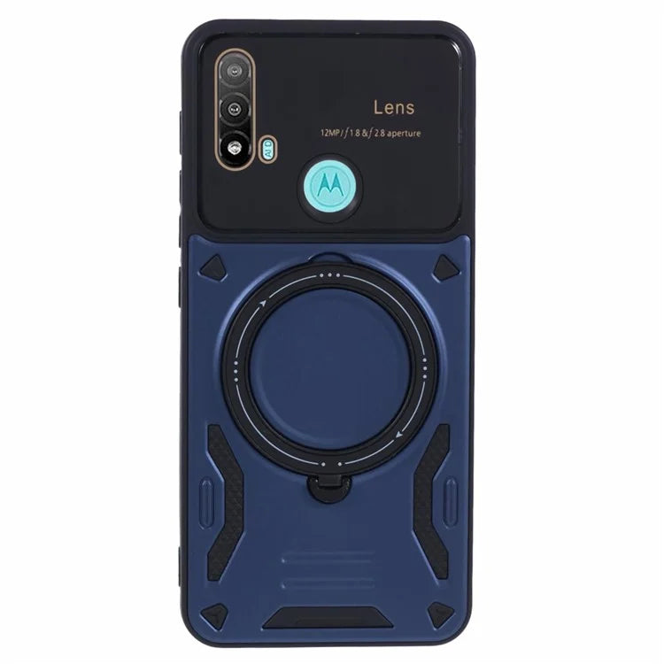 For Motorola Moto E20 Case Compatible with MagSafe PC+TPU Kickstand Phone Cases