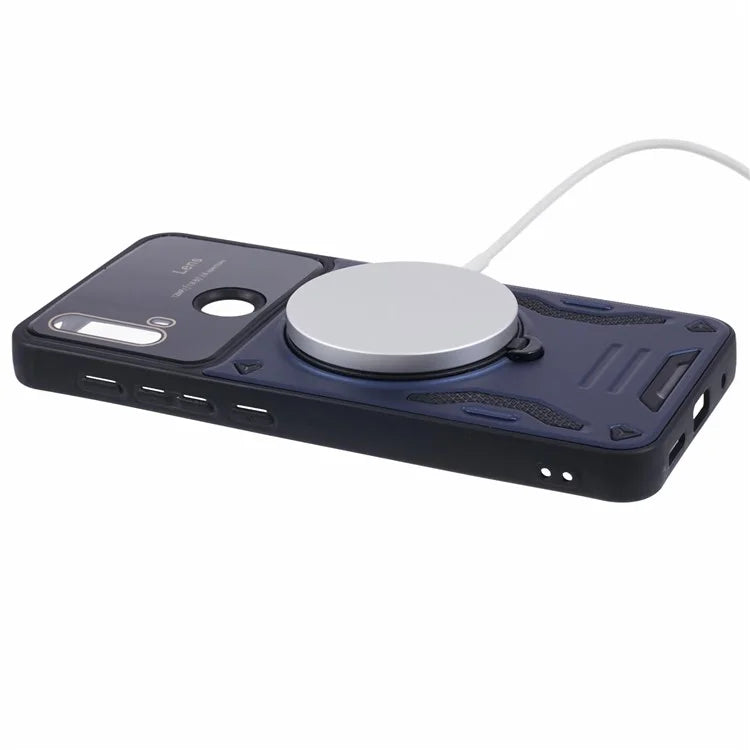 For Motorola Moto E20 Case Compatible with MagSafe PC+TPU Kickstand Phone Cases