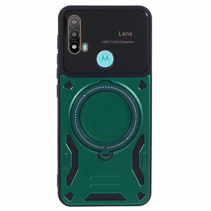 For Motorola Moto E20 Case Compatible with MagSafe PC+TPU Kickstand Phone Cases