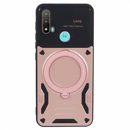 For Motorola Moto E20 Case Compatible with MagSafe PC+TPU Kickstand Phone Cases
