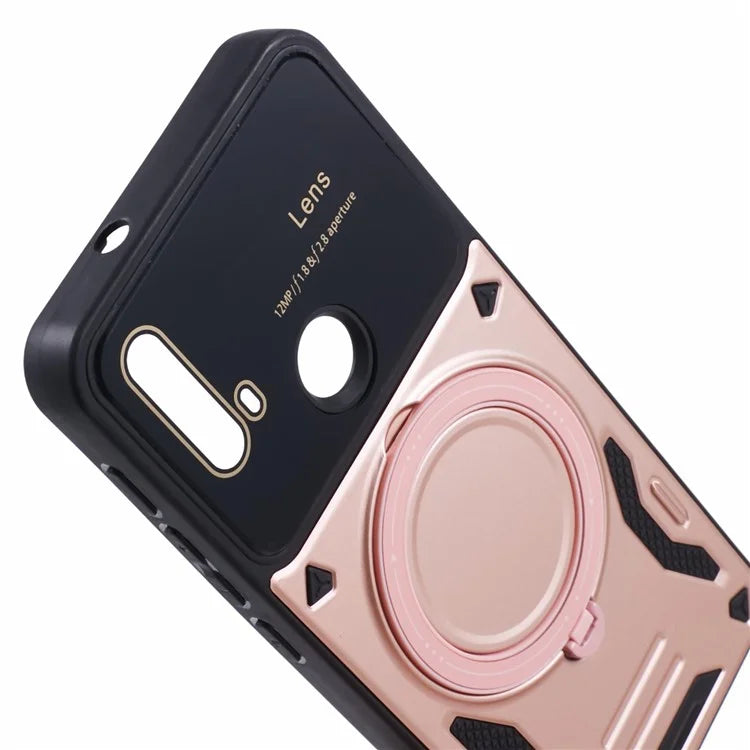 For Motorola Moto E20 Case Compatible with MagSafe PC+TPU Kickstand Phone Cases