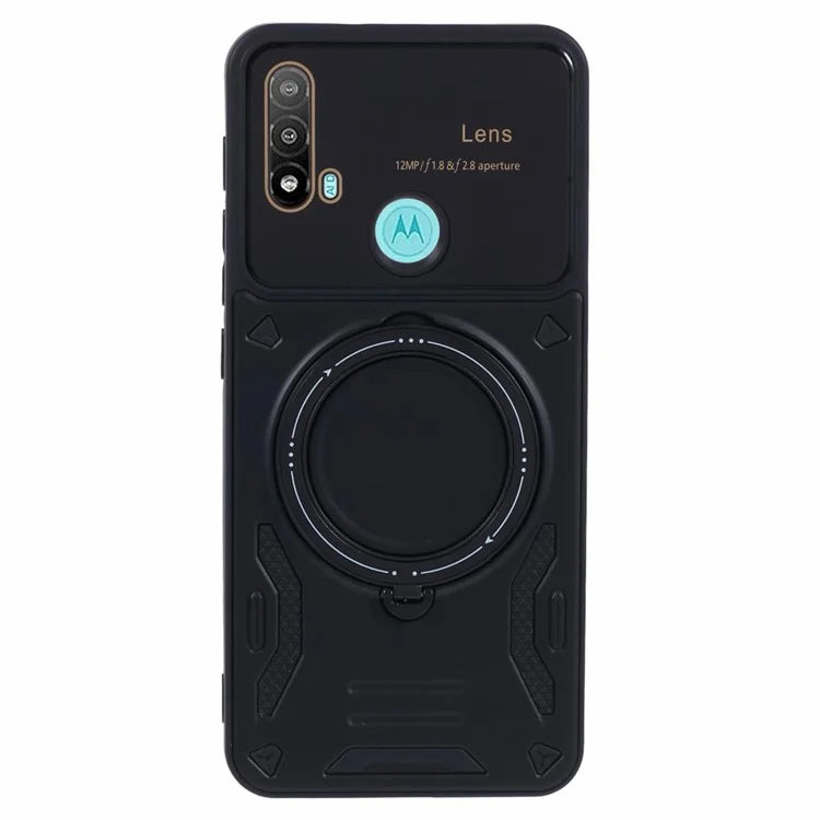 For Motorola Moto E20 Case Compatible with MagSafe PC+TPU Kickstand Phone Cases