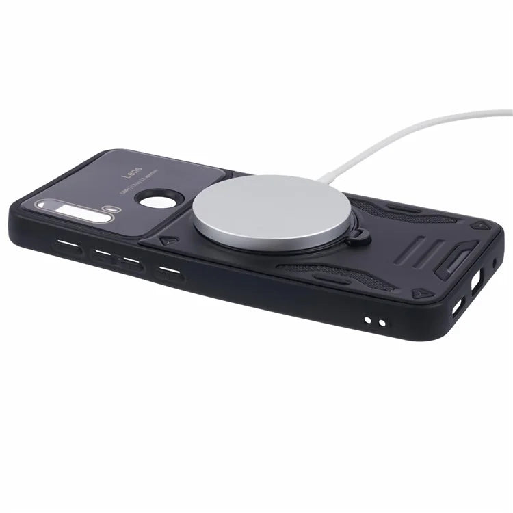 For Motorola Moto E20 Case Compatible with MagSafe PC+TPU Kickstand Phone Cases