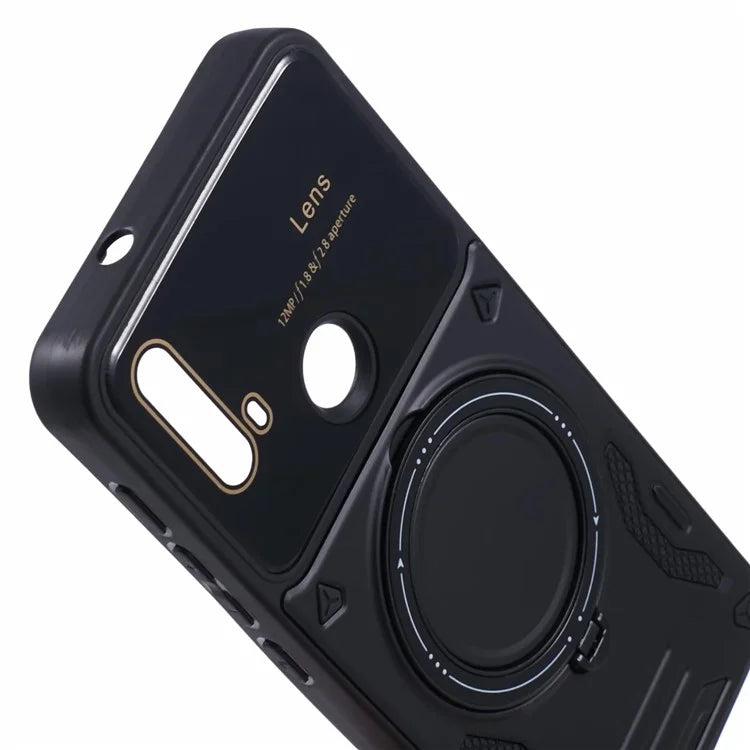 For Motorola Moto E20 Case Compatible with MagSafe PC+TPU Kickstand Phone Cases