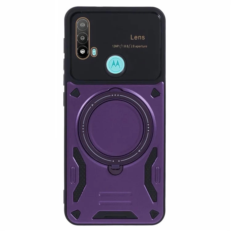 For Motorola Moto E20 Case Compatible with MagSafe PC+TPU Kickstand Phone Cases