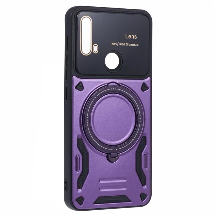 For Motorola Moto E20 Case Compatible with MagSafe PC+TPU Kickstand Phone Cases