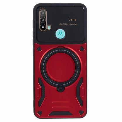 For Motorola Moto E20 Case Compatible with MagSafe PC+TPU Kickstand Phone Cases