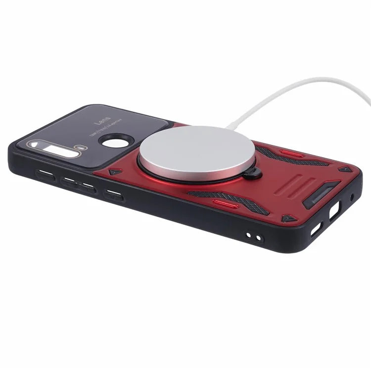 For Motorola Moto E20 Case Compatible with MagSafe PC+TPU Kickstand Phone Cases