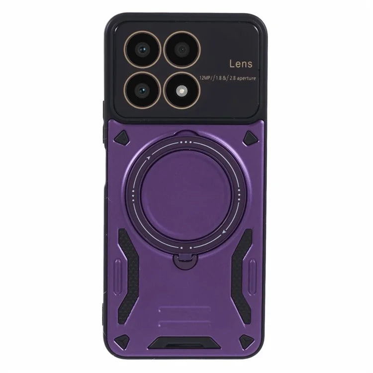 For Honor X8a 4G Shockproof Case Compatible with MagSafe Kickstand PC+TPU Phone Cover