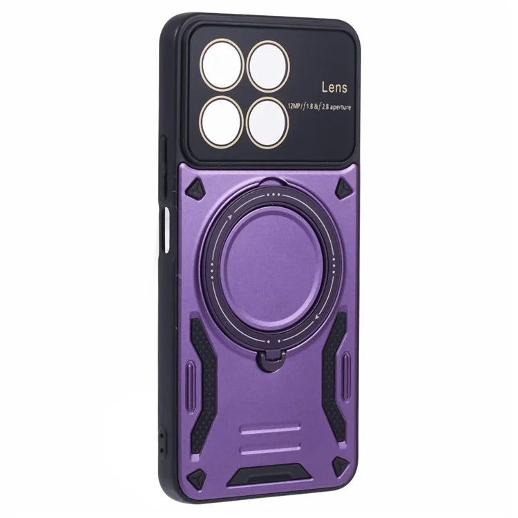 For Honor X8a 4G Shockproof Case Compatible with MagSafe Kickstand PC+TPU Phone Cover