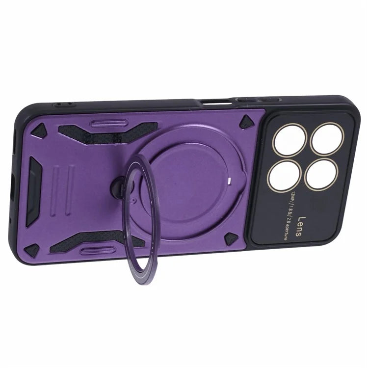 For Honor X8a 4G Shockproof Case Compatible with MagSafe Kickstand PC+TPU Phone Cover