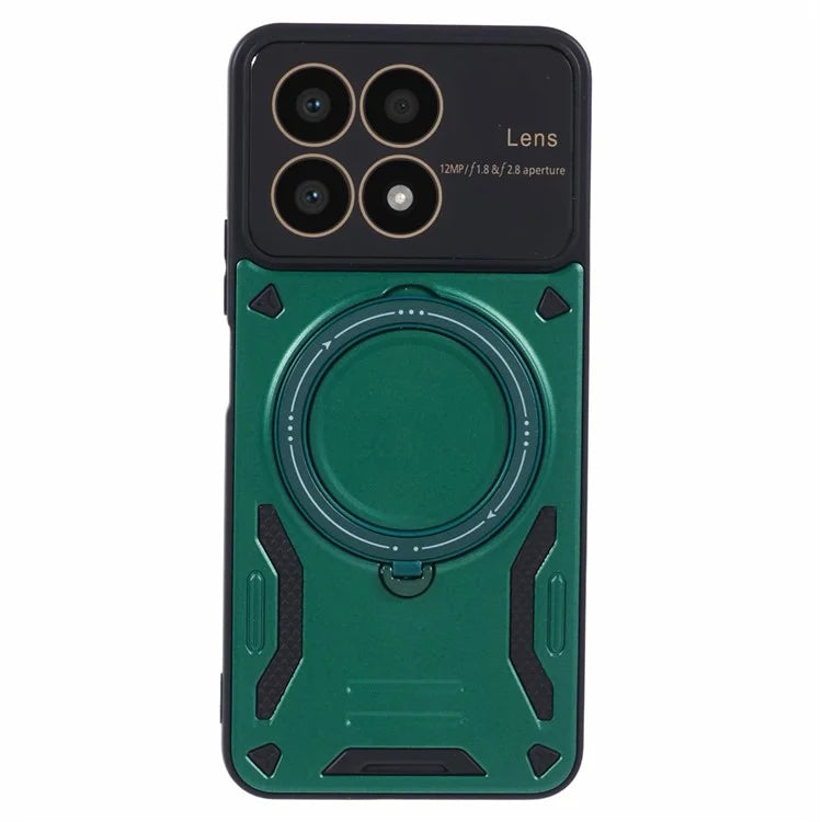 For Honor X8a 4G Shockproof Case Compatible with MagSafe Kickstand PC+TPU Phone Cover