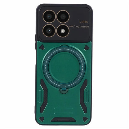 For Honor X8a 4G Shockproof Case Compatible with MagSafe Kickstand PC+TPU Phone Cover