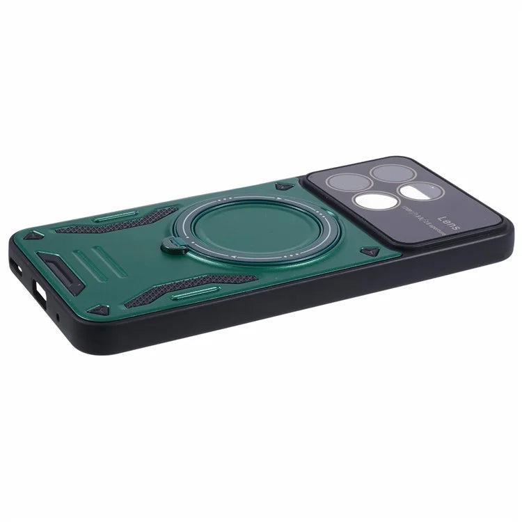 For Honor X8a 4G Shockproof Case Compatible with MagSafe Kickstand PC+TPU Phone Cover