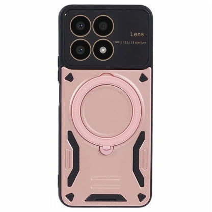 For Honor X8a 4G Shockproof Case Compatible with MagSafe Kickstand PC+TPU Phone Cover