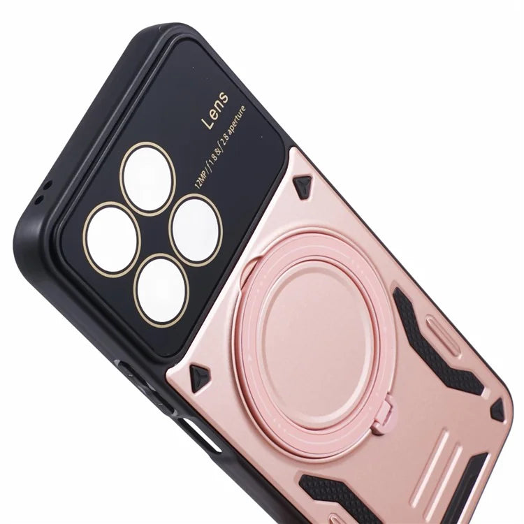 For Honor X8a 4G Shockproof Case Compatible with MagSafe Kickstand PC+TPU Phone Cover