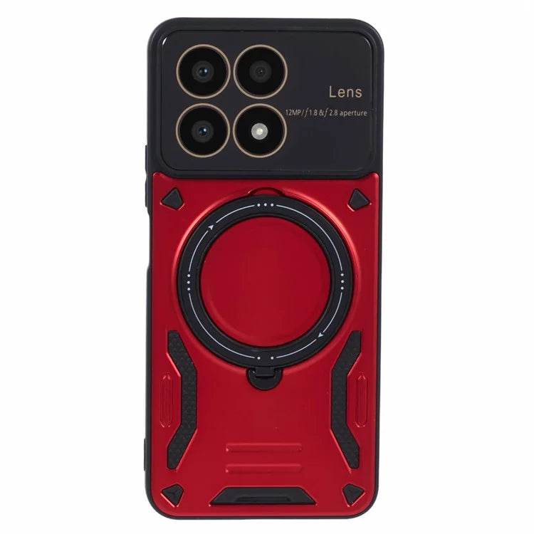 For Honor X8a 4G Shockproof Case Compatible with MagSafe Kickstand PC+TPU Phone Cover