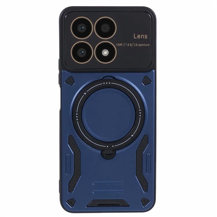 For Honor X8a 4G Shockproof Case Compatible with MagSafe Kickstand PC+TPU Phone Cover